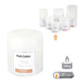 VELA CILÍNDRICA PERFUMADA BLANCO 7 X 7 CM