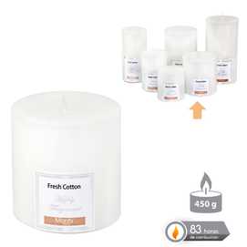 VELA CILÍNDRICA PERFUMADA BLANCO 8,70 X 9 CM