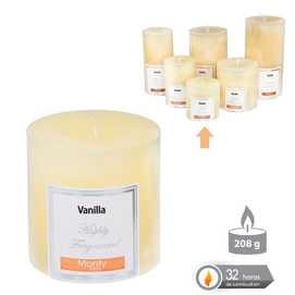 VELA CILÍNDRICA PERFUMADA CREMA 7 X 7 CM