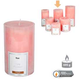 VELA CILÍNDRICA PERFUMADA ROSA 8,70 X 14 CM