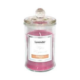 VELA TARRO CRISTAL PERFUMADA MALVA 9,50 X 17 CM