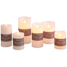 VELA CERA LED MOVIMIENTO BLANCO 7,50 X 15 CM