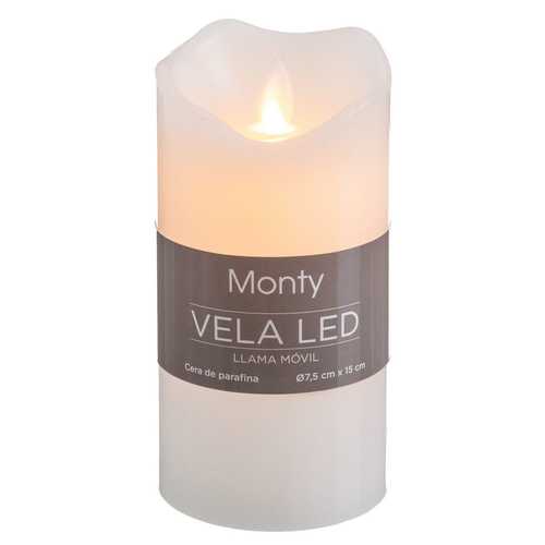 VELA CERA LED MOVIMIENTO BLANCO 7,50 X 15 CM