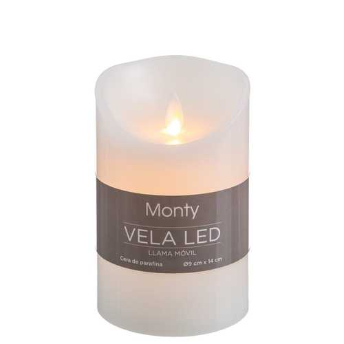 VELA CERA LED MOVIMIENTO BLANCO 9 X 14 CM