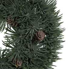 CORONA VERDE PVC DECORACIÓN 28 X 28 CM