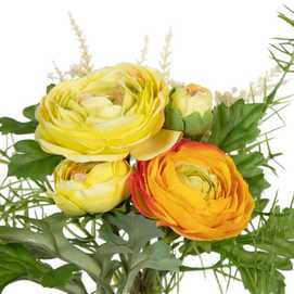 RAMO FLOR NARANJA ARTIFICIAL DECORACIÓN 20 X 20 X 32 CM