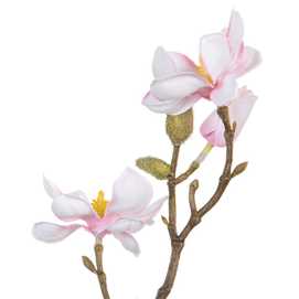 FLOR MAGNOLIA ROSA ARTIFICIAL 15 X 10 X 40 CM
