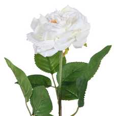 FLOR ROSA BLANCO ARTIFICIAL DECORACIÓN 14 X 16 X 43 CM FLOR ROSA BLANCO ARTIFICIAL DECORACIÓN 14 X 16 X 43 CM