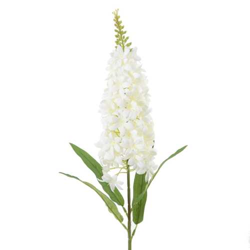 FLOR JACINTO BLANCO PVC JARDÍN 95 CM