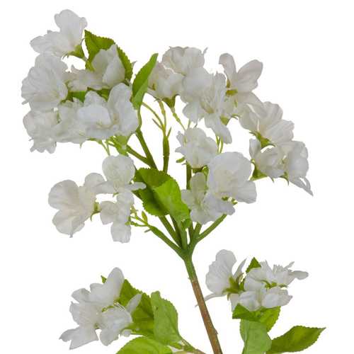 RAMA FLORES BLANCO PVC JARDÍN 40 CM