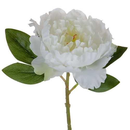 FLOR BLANCO PVC JARDÍN 35 CM