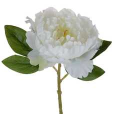 FLOR BLANCO PVC JARDÍN 35 CM FLOR BLANCO PVC JARDÍN 35 CM