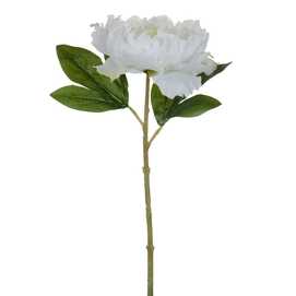 FLOR BLANCO PVC JARDÍN 35 CM