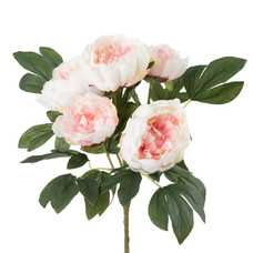 RAMO 5 FLORES ROSA-BLANCO PVC JARDÍN 46 CM RAMO 5 FLORES ROSA-BLANCO PVC JARDÍN 46 CM