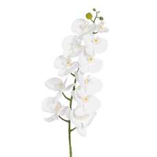 FLOR ORQUÍDEA BLANCO TEJIDO DECORACIÓN 107 CM FLOR ORQUÍDEA BLANCO TEJIDO DECORACIÓN 107 CM