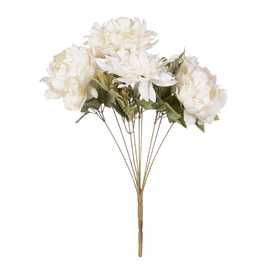 BOUQUET MIXTO BLANCO PVC-TEJIDO 41 CM