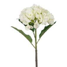 FLOR HORTENSIA BLANCO PVC-TEJIDO 50 CM FLOR HORTENSIA BLANCO PVC-TEJIDO 50 CM