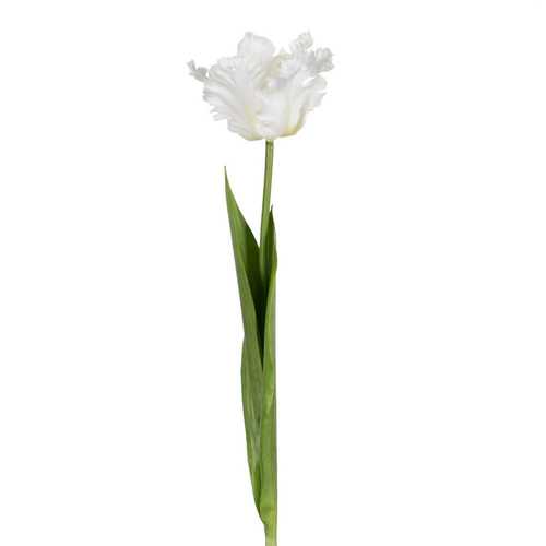 FLOR TULIPÁN BLANCO TEJIDO DECORACIÓN 63 CM