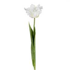FLOR TULIPÁN BLANCO TEJIDO DECORACIÓN 63 CM FLOR TULIPÁN BLANCO TEJIDO DECORACIÓN 63 CM