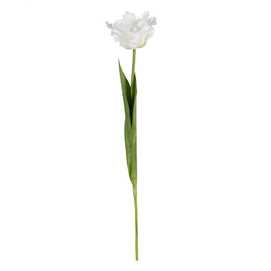 FLOR TULIPÁN BLANCO TEJIDO DECORACIÓN 63 CM