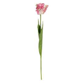 FLOR TULIPÁN ROSA TEJIDO DECORACIÓN 63 CM