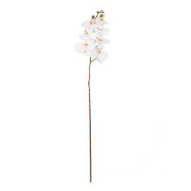 FLOR ORQUÍDEA BLANCO GOMA DECORACIÓN 95 CM