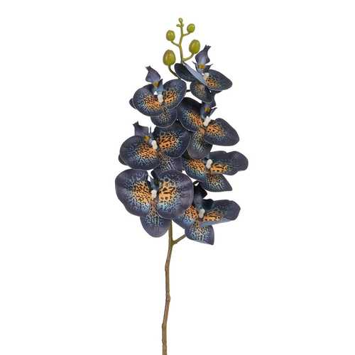 FLOR ORQUÍDEA AZUL GOMA DECORACIÓN 95 CM