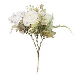 BOUQUET MIXTO BLANCO PVC-TEJIDO 30 CM