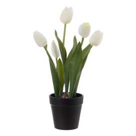 PLANTA TULIPANES BLANCO ARTIFICIAL 11 X 11 X 31 CM