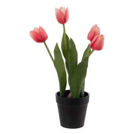 PLANTA TULIPANES ROSA ARTIFICIAL 11 X 11 X 31 CM