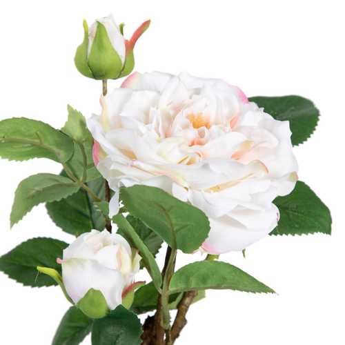 PLANTA ROSAS BLANCO ARTIFICIAL 16 X 16 X 31 CM