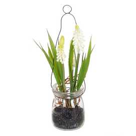 PLANTA JACINTO BLANCO ARTIFICIAL 5,50 X 5,50 X 21 CM