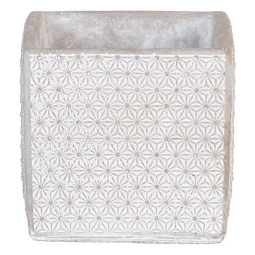 MACETERO CEMENTO DECORACIÓN 10 X 10 X 10 CM