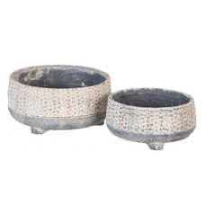 MACETERO CEMENTO DECORACIÓN 25 X 25 X 12 CM MACETERO CEMENTO DECORACIÓN 25 X 25 X 12 CM