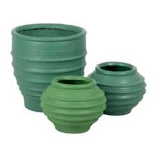 MACETERO TURQUESA RESINA DECORACIÓN 40 X 40 X 30 CM