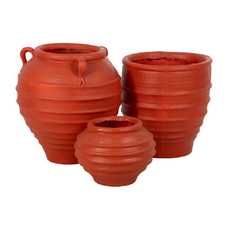 MACETERO TERRACOTA RESINA DECORACIÓN 49,30 X 49,30 X 51 CM