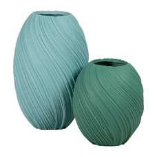 JARRÓN TURQUESA RESINA DECORACIÓN 45,30 X 45,30 X 51 CM