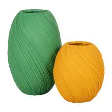 JARRÓN VERDE RESINA DECORACIÓN 51,50 X 51,50 X 76,60 CM