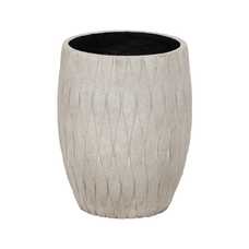 S/2 JARRÓN CREMA MAGNESIO DECORACIÓN 36 X 36 X 50 CM