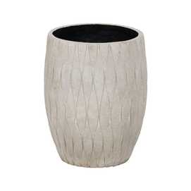 S/2 JARRÓN CREMA MAGNESIO DECORACIÓN 36 X 36 X 50 CM