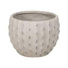 S/3 MACETERO CREMA MAGNESIO DECORACIÓN 47 X 47 X 37,50 CM