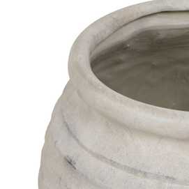 MACETERO CREMA MAGNESIO DECORACIÓN 54 X 54 X 51 CM