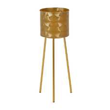 S/2 MACETEROS DORADO METAL DECORACIÓN 28 X 24 X 71,30 CM