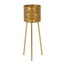 S/2 MACETEROS DORADO METAL DECORACIÓN 28 X 24 X 71,30 CM