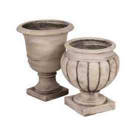 MACETERO BEIGE FIBRA DE MAGNESIO 42 X 42 X 52 CM