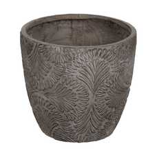 S/3 MACETEROS GRIS FIBRA DE MAGNESIO 37 X 37 X 35 CM