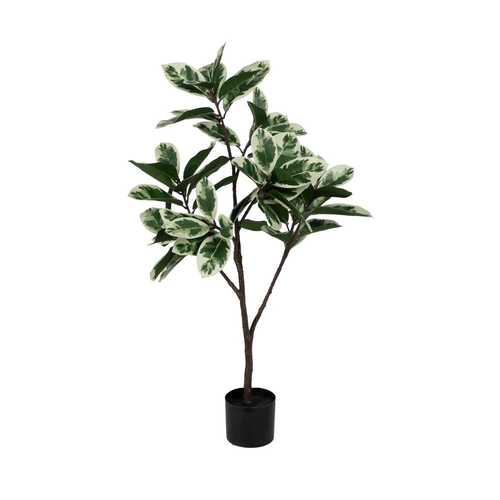 PLANTA MAGNOLIA VERDE-BLANCO GOMA 120 CM