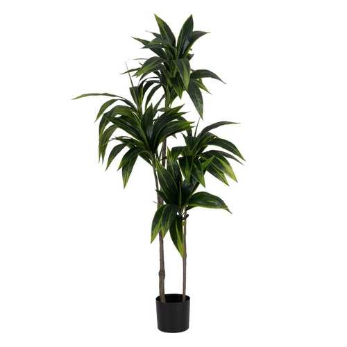 PLANTA DRACAENA VERDE PVC JARDÍN 180 CM