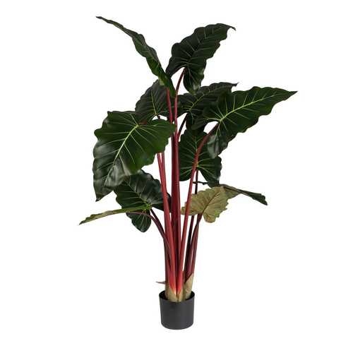 PLANTA COLOCASIA VERDE ARTIFICIAL JARDÍN 80 X 80 X 160 CM