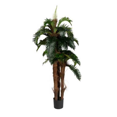 PLANTA PALMERA VERDE ARTIFICIAL JARDÍN 80 X 80 X 180 CM